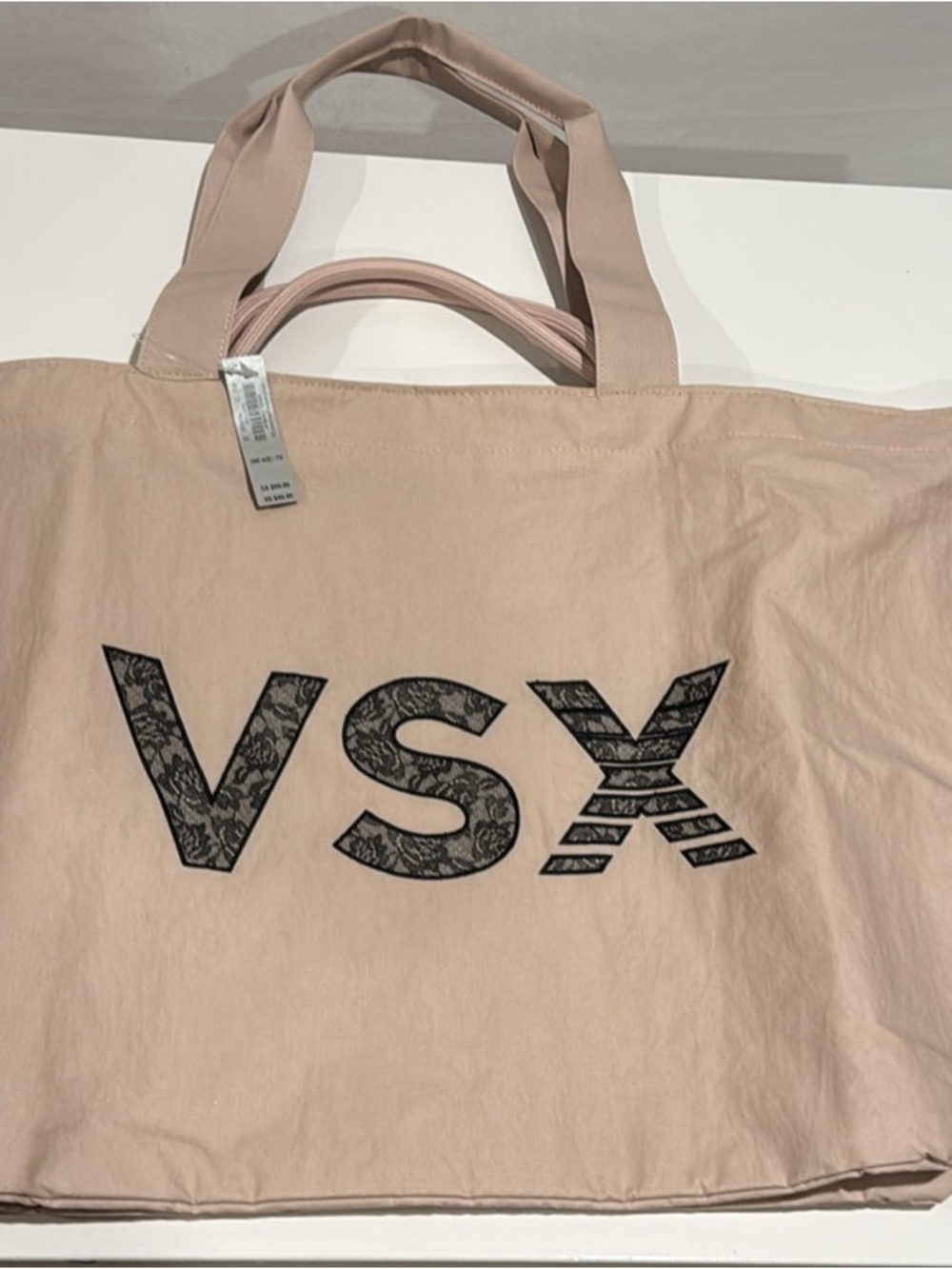 VSX Blush Pink Tote with Black Logo